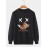 Mens Cartoon Smile Bear Print Crew Neck Pullover Sweatshirts Winter