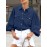 Women Solid Lapel Flap Pocket Long Sleeve Denim Shirt